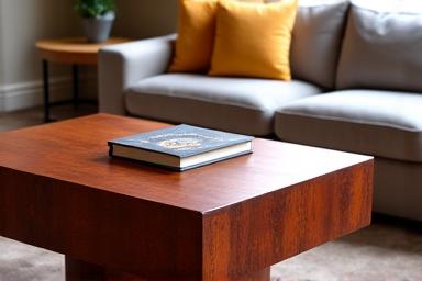 Australian Redgum Coffee Table in a modern living room